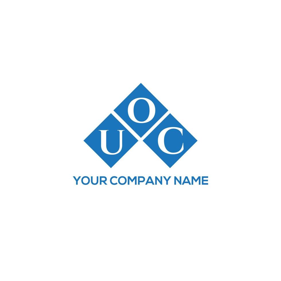 UOC letter logo design on WHITE background. UOC creative initials letter logo concept. UOC letter design. vector