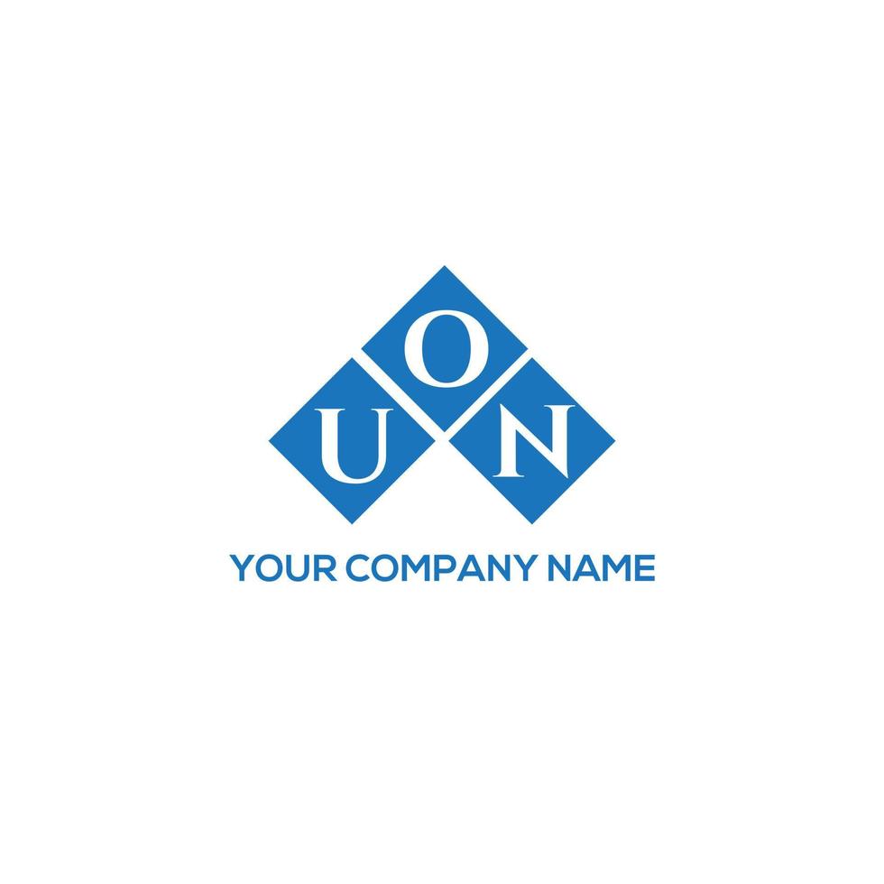 diseño de logotipo de letra uon sobre fondo blanco. concepto creativo del logotipo de la letra de las iniciales de uon. diseño de letras. vector
