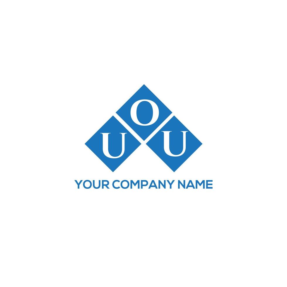 diseño de logotipo de letra uou sobre fondo blanco. uou creativo concepto de logotipo de letra inicial. tu diseño de letras. vector