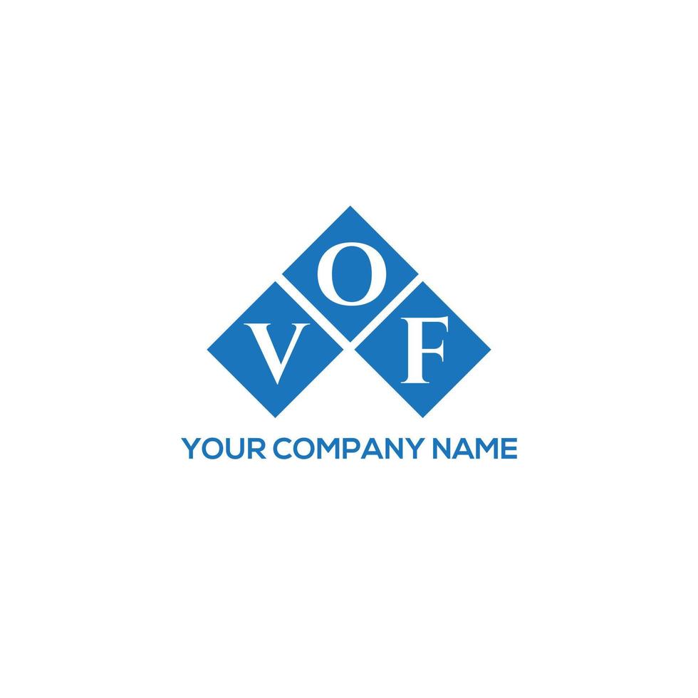 diseño de logotipo de letra vof sobre fondo blanco. vof concepto creativo del logotipo de la letra inicial. diseño de letra vf. vector
