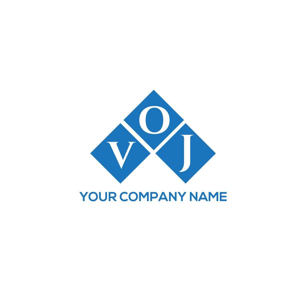 VOJ letter logo design on WHITE background. VOJ creative initials letter logo concept. VOJ letter design. vector