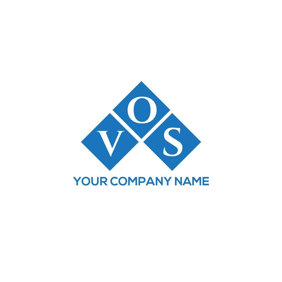 VOS letter logo design on WHITE background. VOS creative initials letter logo concept. VOS letter design. vector