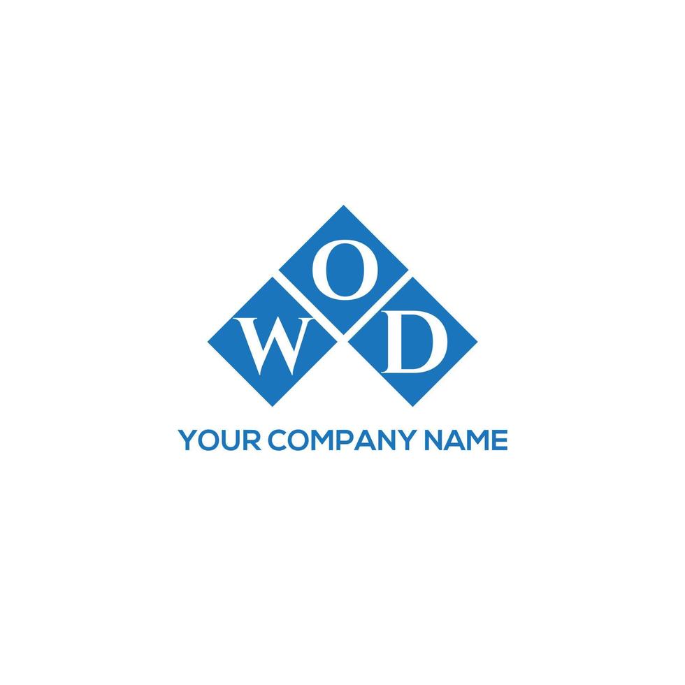 WOD letter logo design on WHITE background. WOD creative initials letter logo concept. WOD letter design. vector