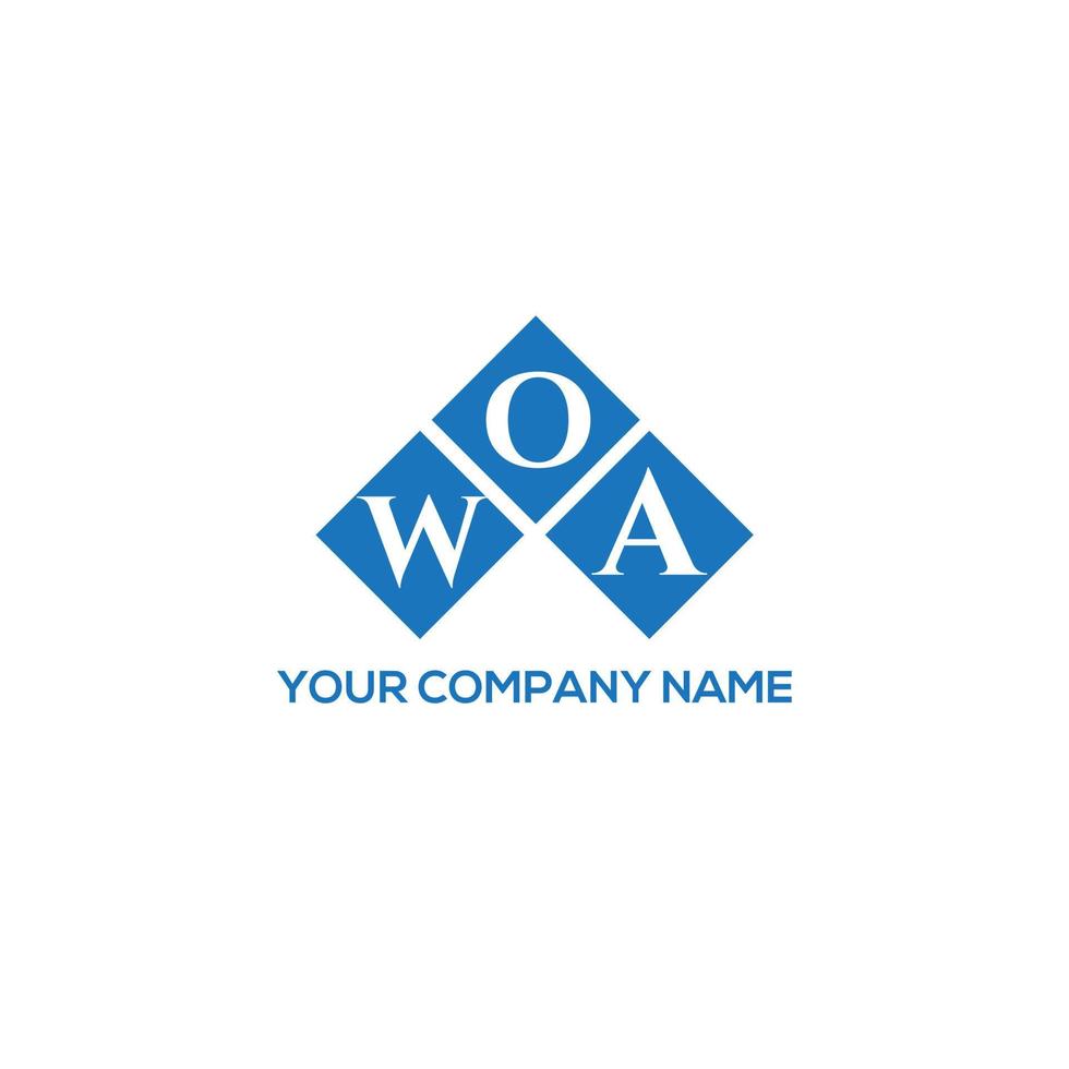 WOA letter logo design on WHITE background. WOA creative initials letter logo concept. WOA letter design. vector