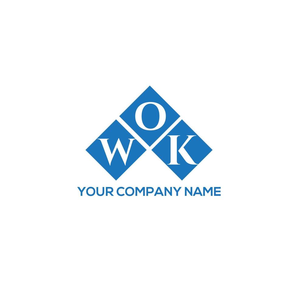 diseño de logotipo de letra wok sobre fondo blanco. concepto de logotipo de letra inicial creativa wok. diseño de letras wok. vector