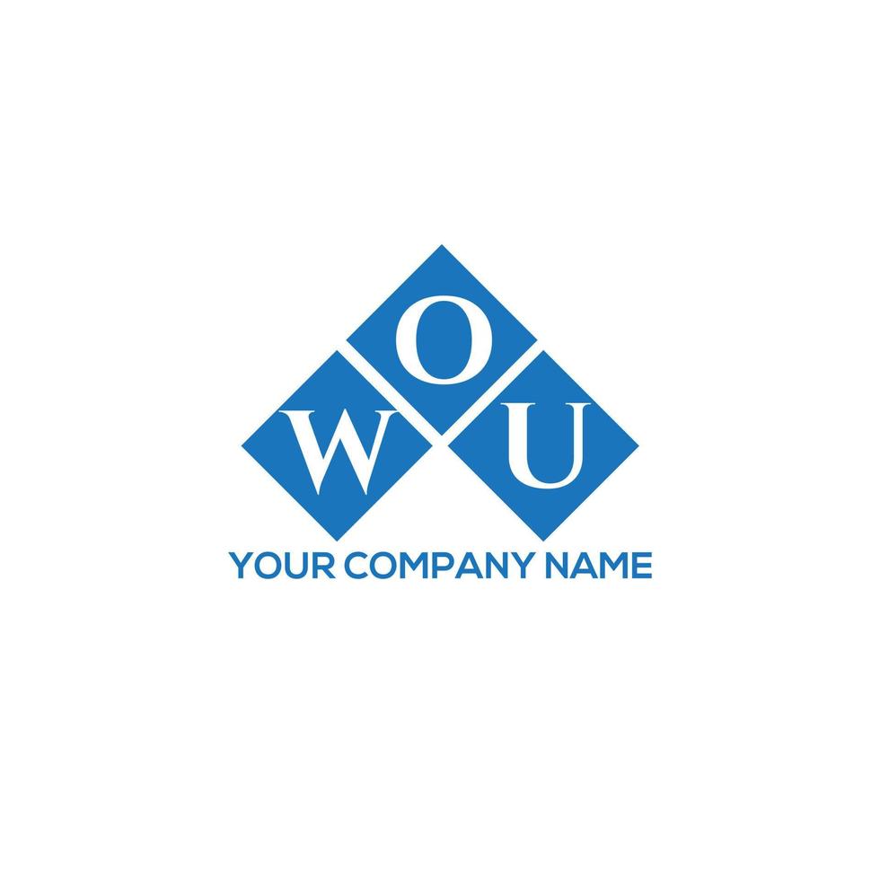 WOU letter logo design on WHITE background WOU creative initials WOU letter logo design on WHITE background WOU creative initials