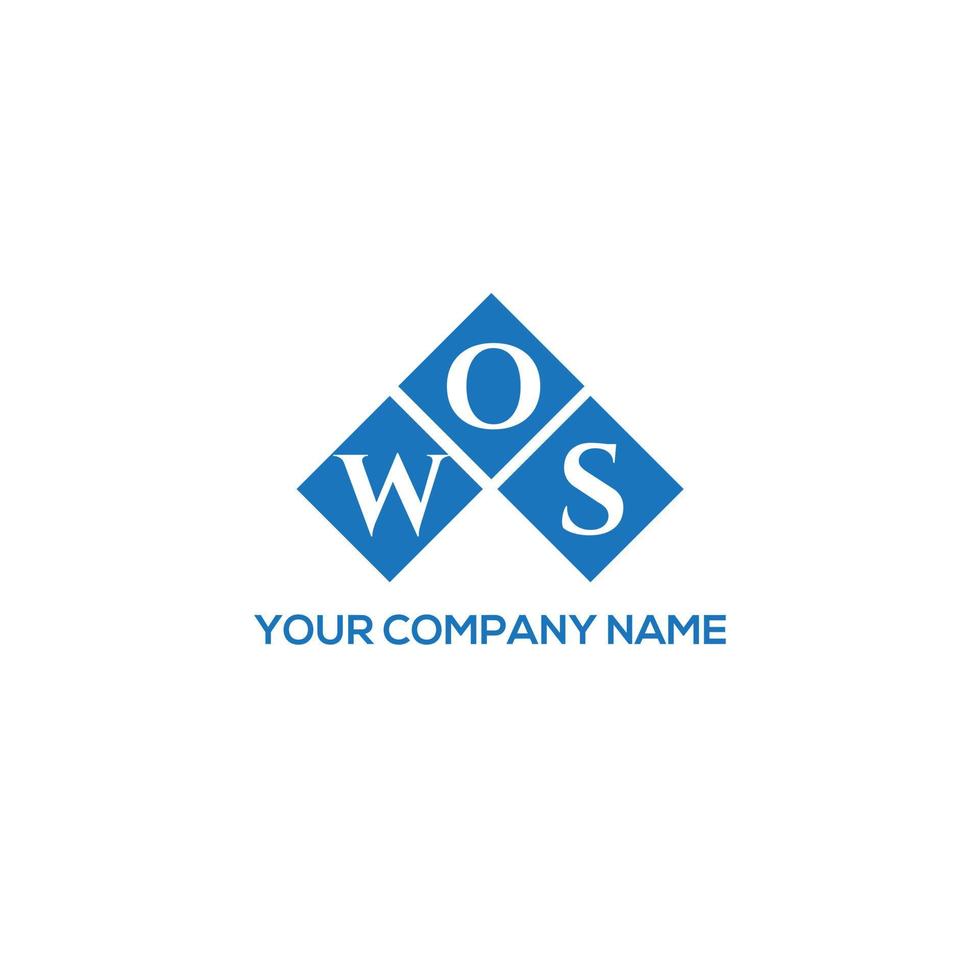 WOS letter logo design on WHITE background. WOS creative initials letter logo concept. WOS letter design. vector