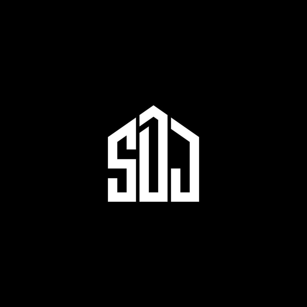 diseño de logotipo de letra sdj sobre fondo negro. concepto de logotipo de letra de iniciales creativas sdj. diseño de letras sdj. vector
