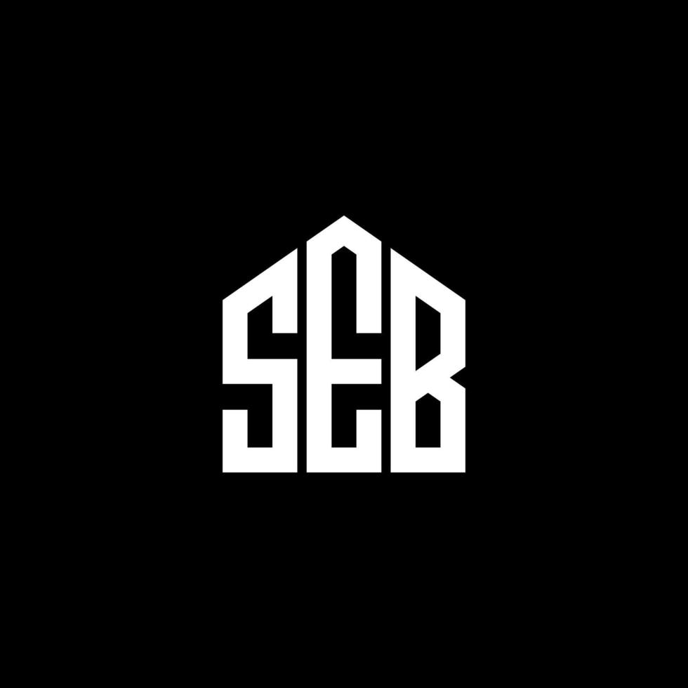 diseño de logotipo de letra seb sobre fondo negro. concepto de logotipo de letra inicial creativa seb. diseño de letras seb. vector