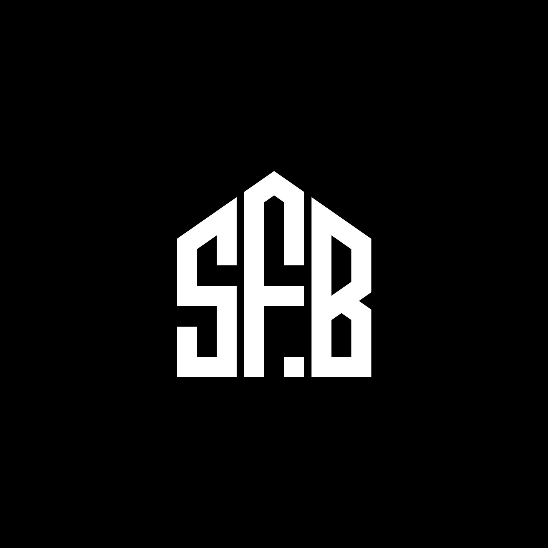 diseño de letras sfb. diseño de logotipo de letras sfb sobre fondo ...