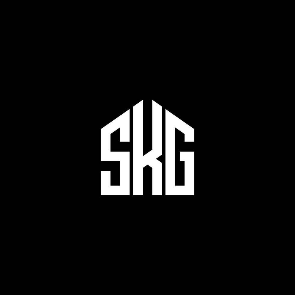 diseño de logotipo de letra skg sobre fondo negro. concepto de logotipo de letra de iniciales creativas skg. diseño de letras skg. vector