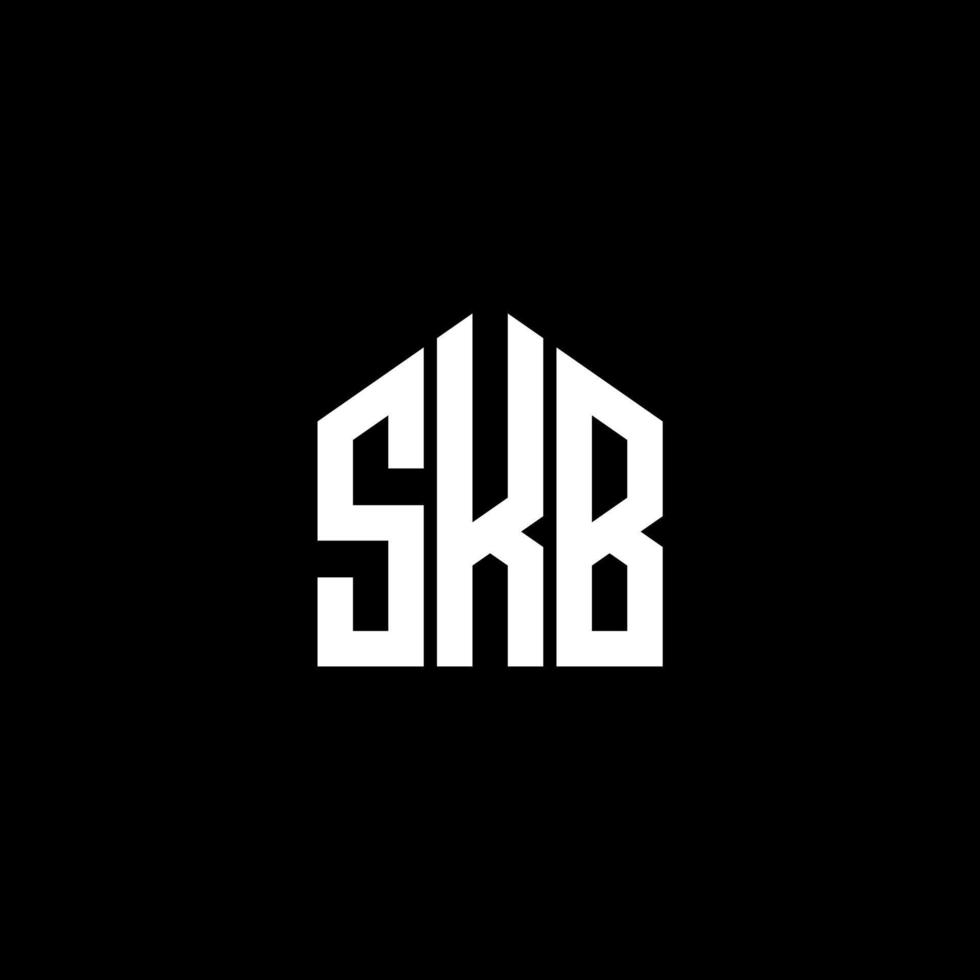 diseño de logotipo de letra skb sobre fondo negro. Concepto de logotipo de letra de iniciales creativas skb. diseño de letras skb. vector