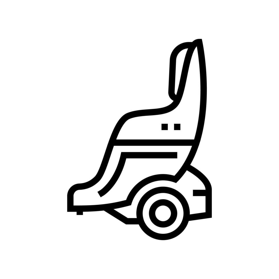 gyroscooter con ilustración de vector de icono de línea de asiento