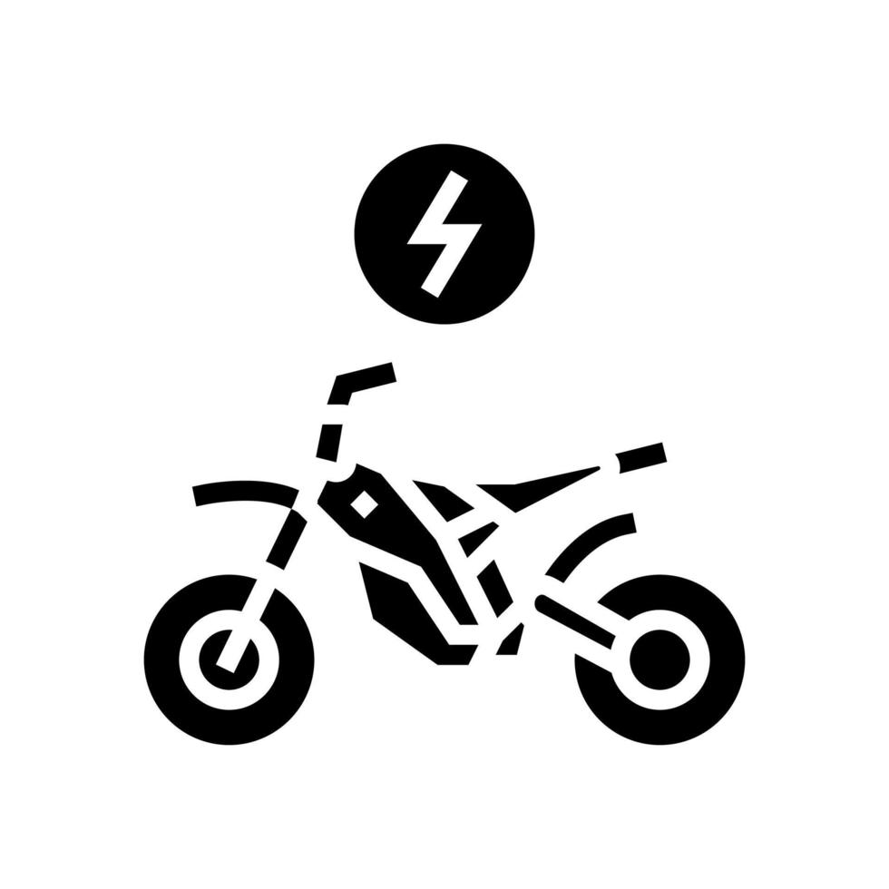 electrical bike glyph icon vector illustration