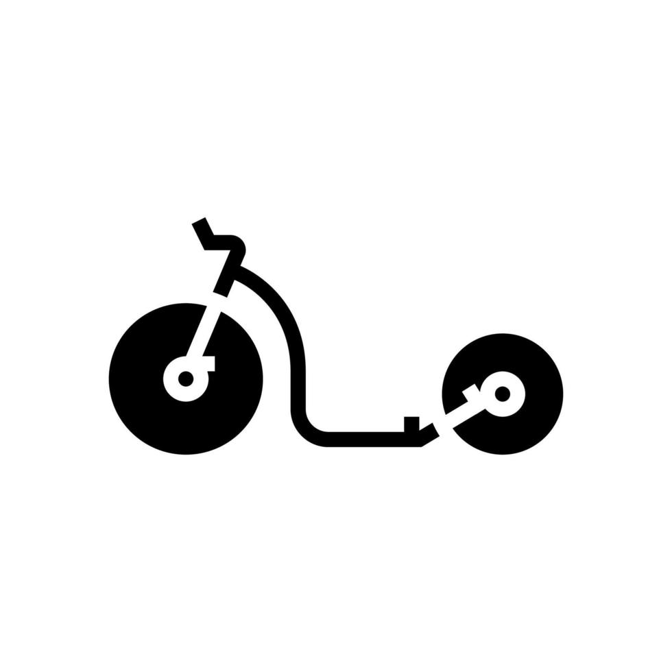 ilustración de vector de icono de glifo de bicicleta de prueba