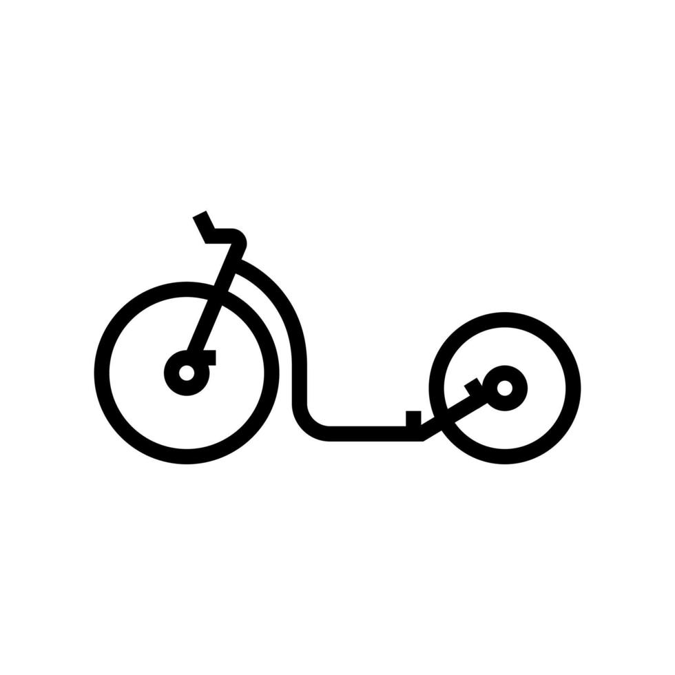 ilustración de vector de icono de línea de bicicleta de prueba