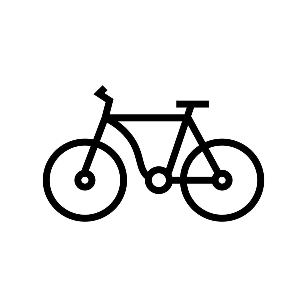 Ilustración de vector de icono de línea de transporte de bicicletas