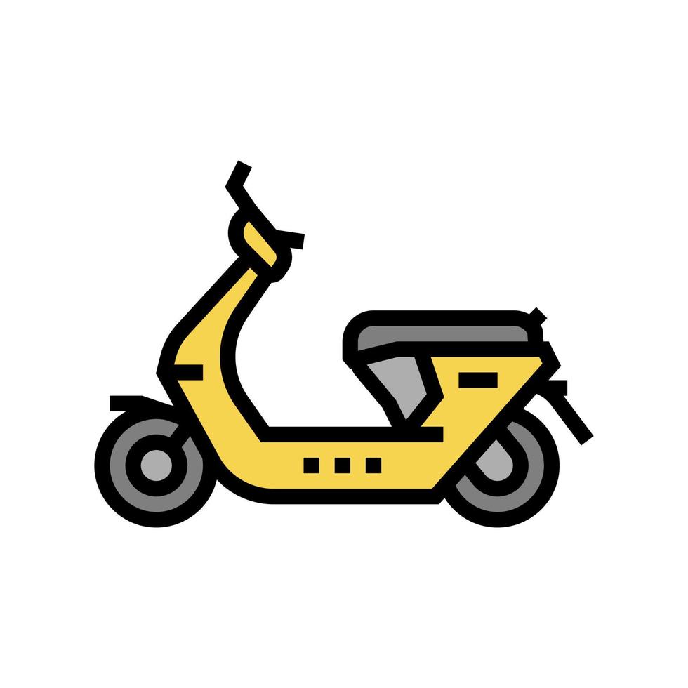 gas moped color icon vector illustration