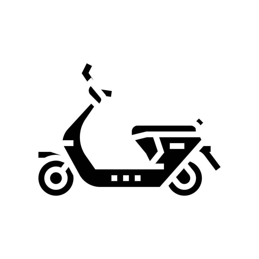 ilustración de vector de icono de glifo de ciclomotor de gas