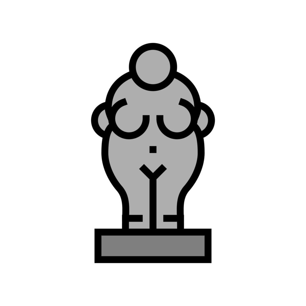 prehistoric statue color icon vector illustration