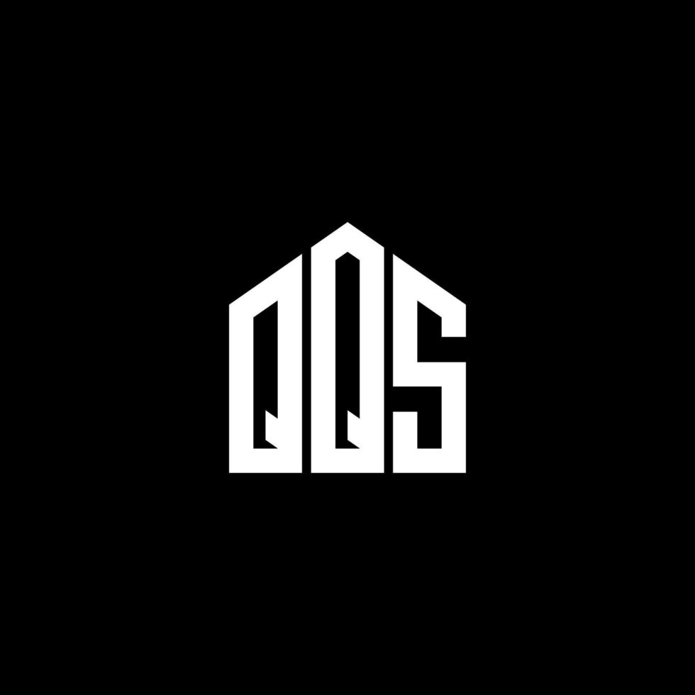 diseño de letras qqs. diseño de logotipo de letras qqs sobre fondo negro. concepto de logotipo de letra inicial creativa qqs. diseño de letras qqs. diseño de logotipo de letras qqs sobre fondo negro. q vector
