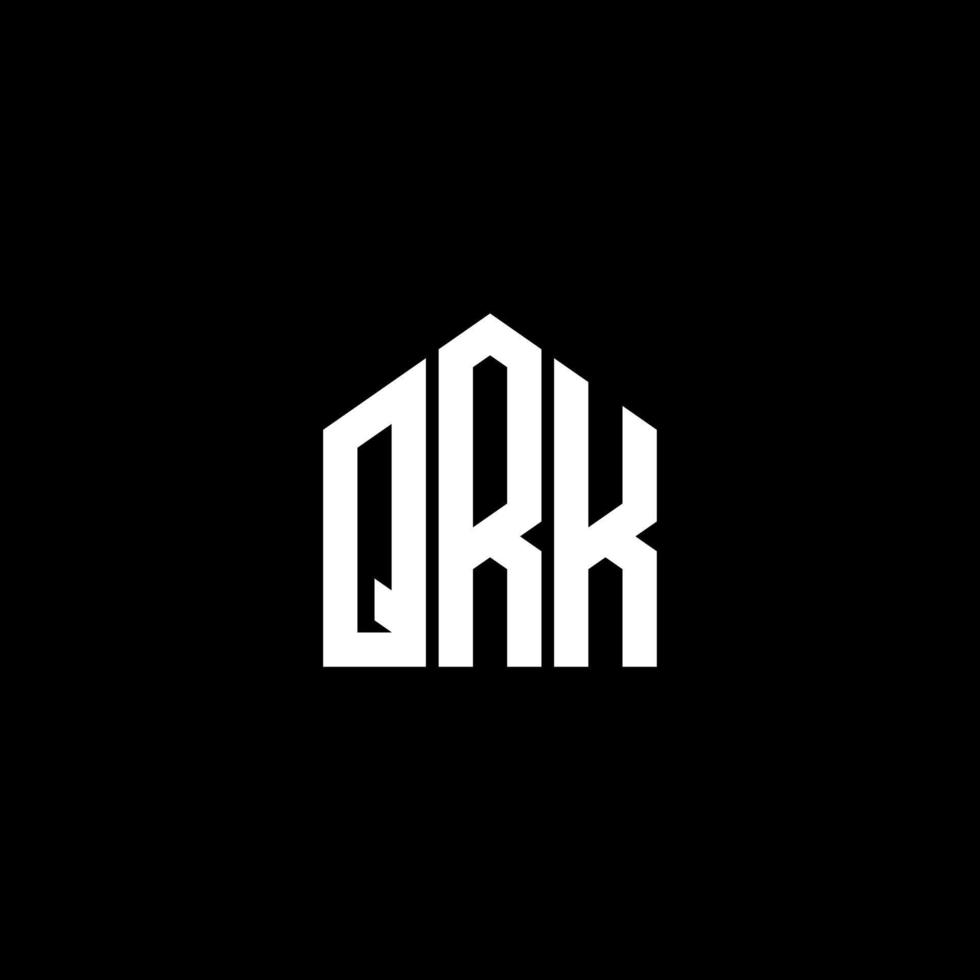 diseño de logotipo de letra qrk sobre fondo negro. concepto de logotipo de letra de iniciales creativas qrk. diseño de letras qrk. vector