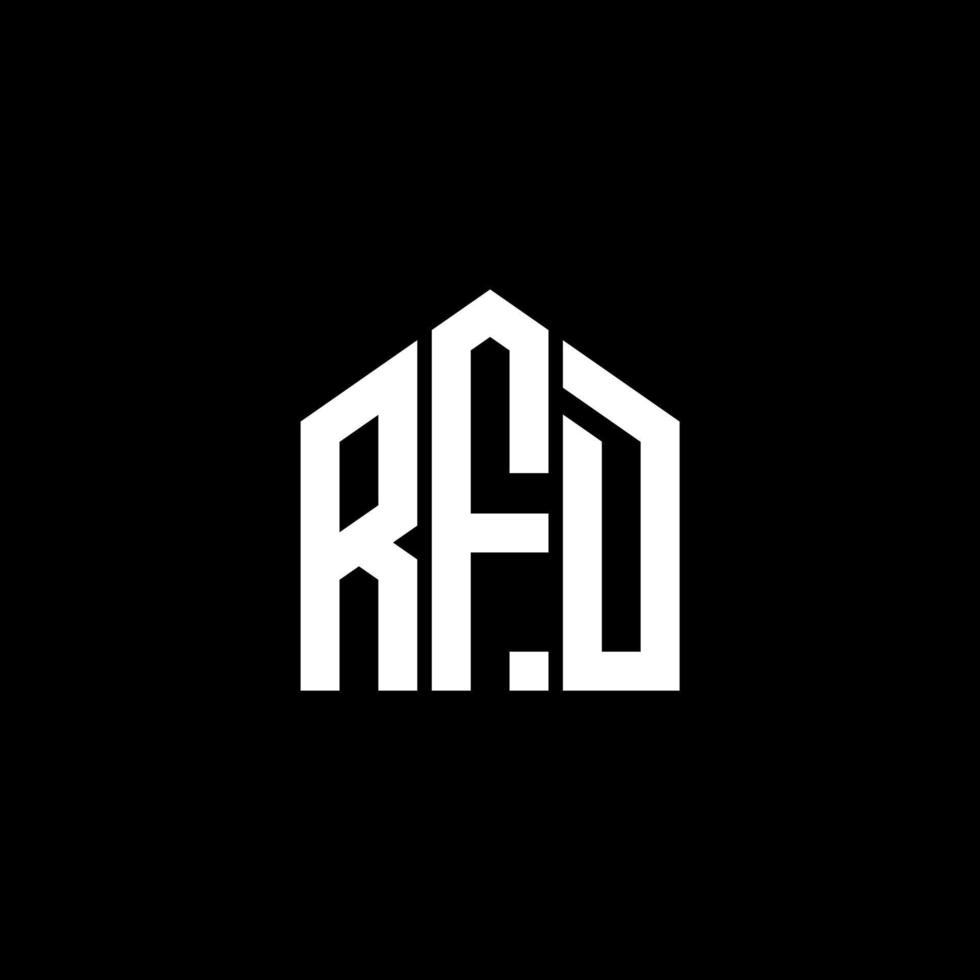 diseño de logotipo de letra rfd sobre fondo negro. concepto de logotipo de letra de iniciales creativas rfd. diseño de letras rfd. Diseño de logotipo de letras rfd sobre fondo negro. r vector