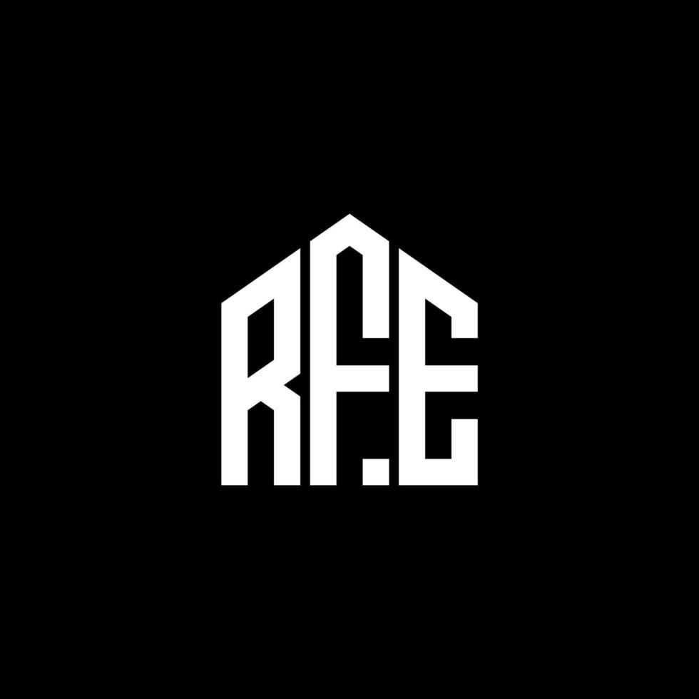 RFE letter design.RFE letter logo design on BLACK background. RFE creative initials letter logo concept. RFE letter design.RFE letter logo design on BLACK background. R vector