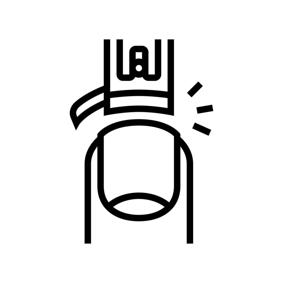 ilustración de vector de icono de línea de corte de uñas