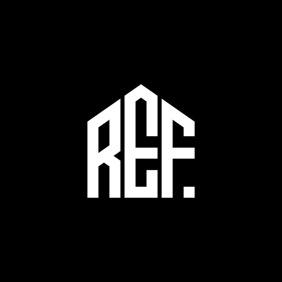 REF letter logo design on BLACK background. REF creative initials letter logo concept. REF letter design.REF letter logo design on BLACK background. R vector
