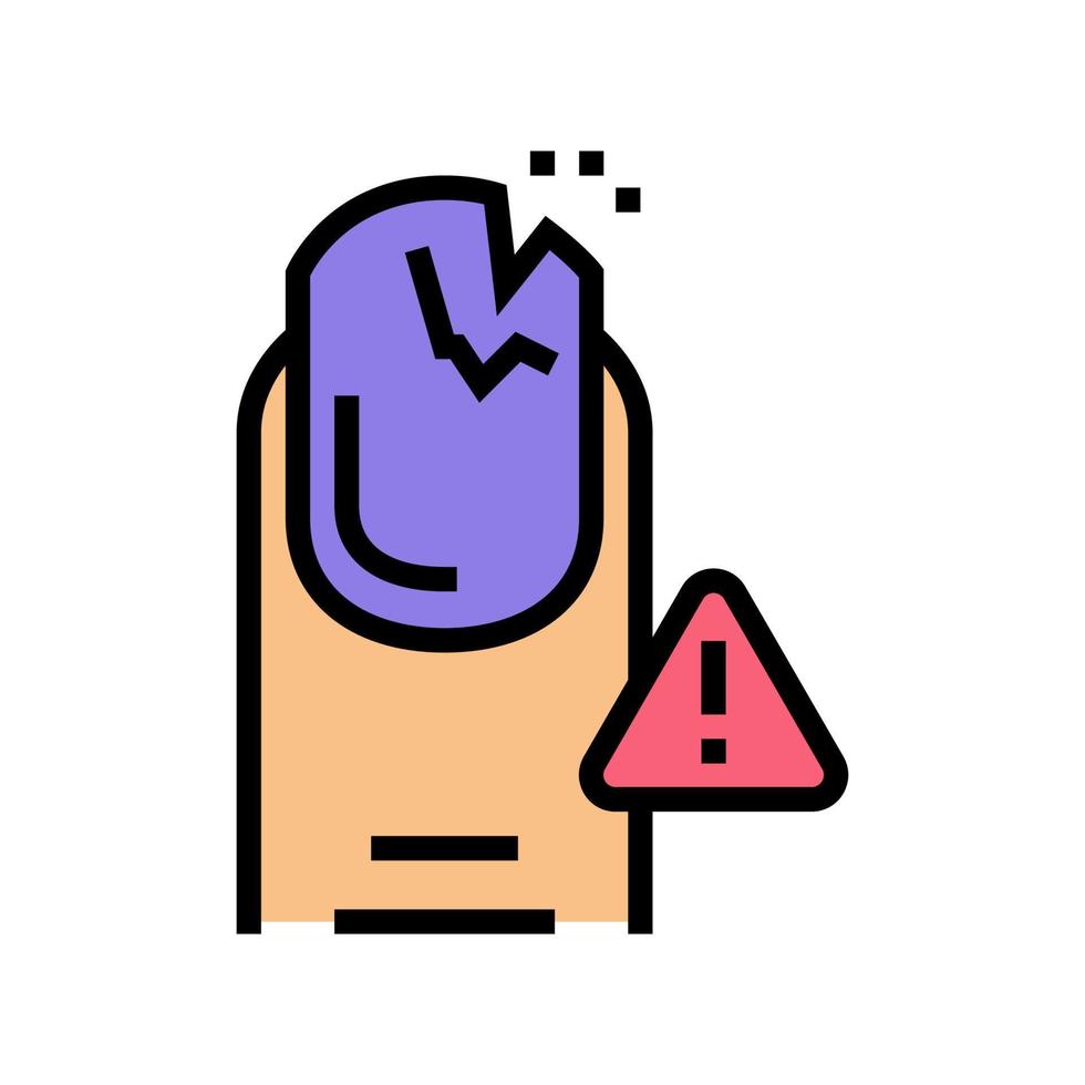 crashed nail color icon vector illustration