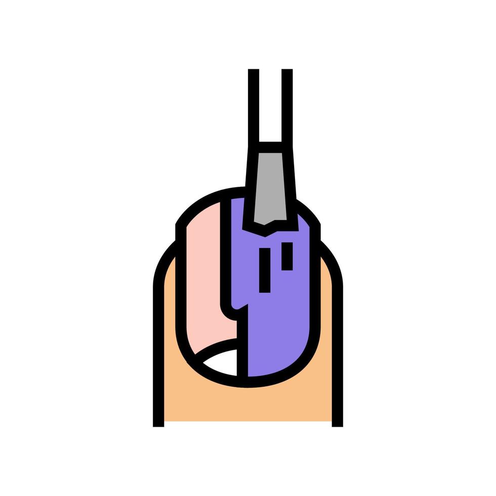 nail polish procedure color icon vector illustration
