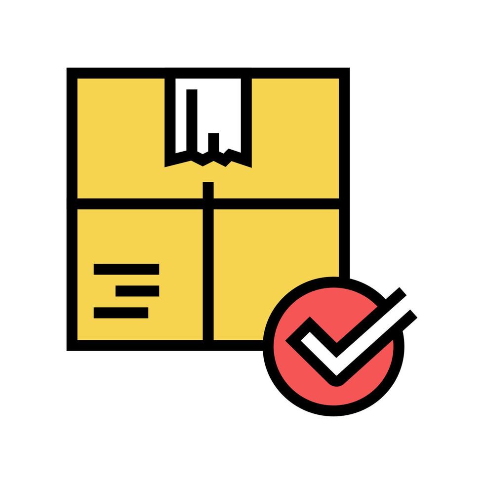 approved delivery color icon vector flat illustration