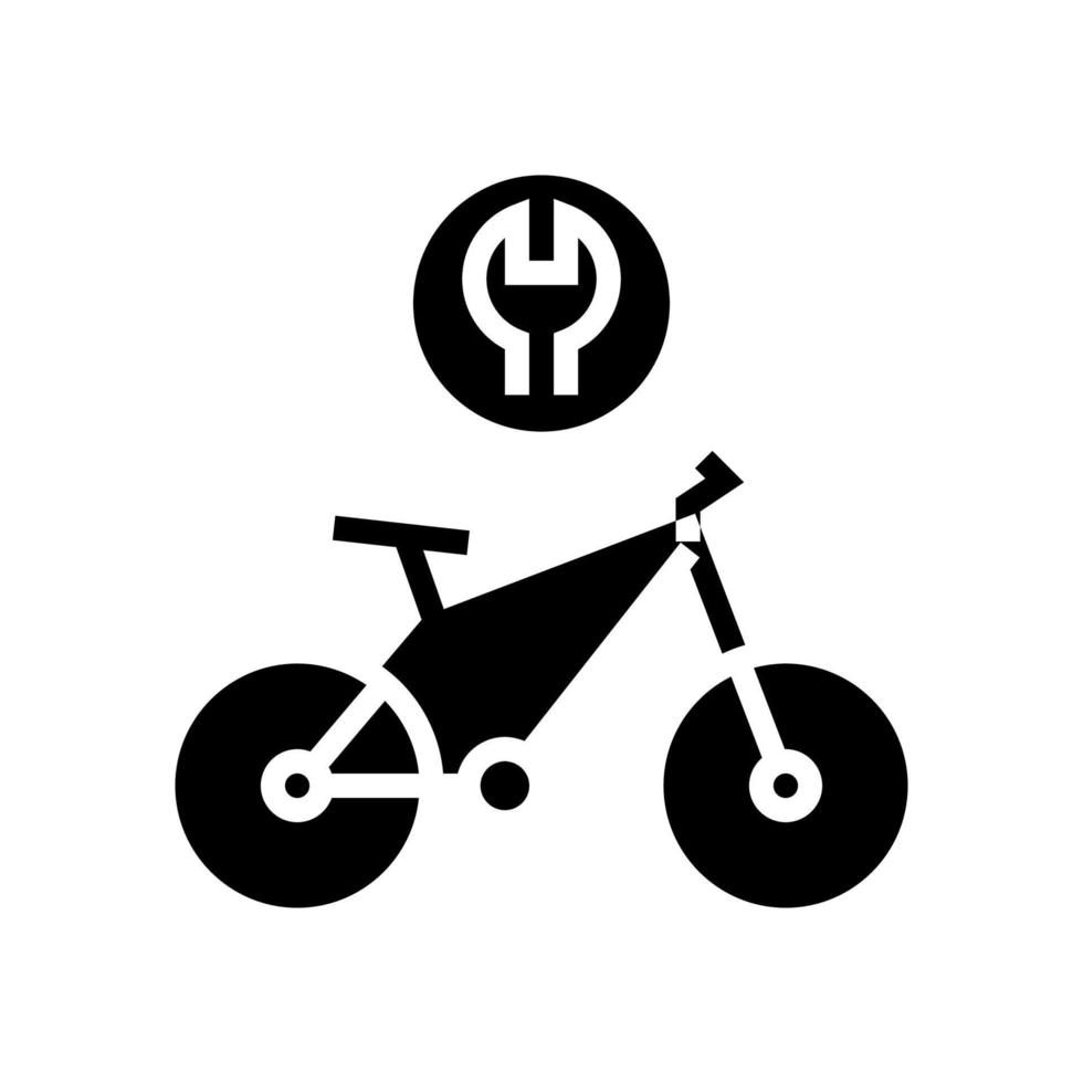 complex bike repair glyph icon vector illustration