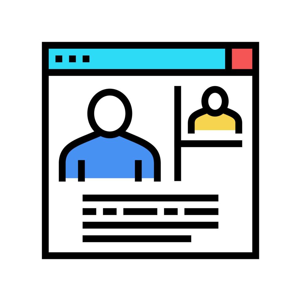 internet communication color icon vector flat illustration