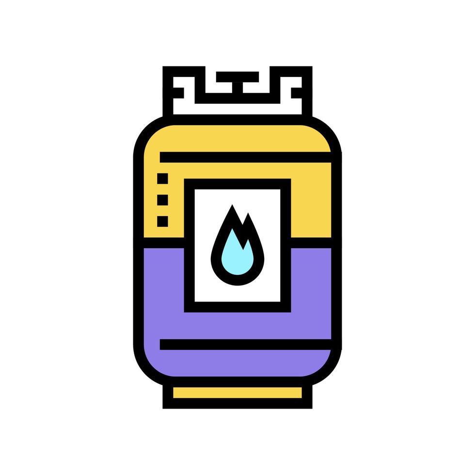 barril de gas color icono vector ilustración plana