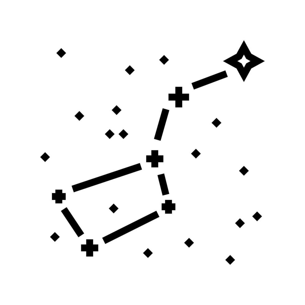 big dipper constellation line icon vector illustration