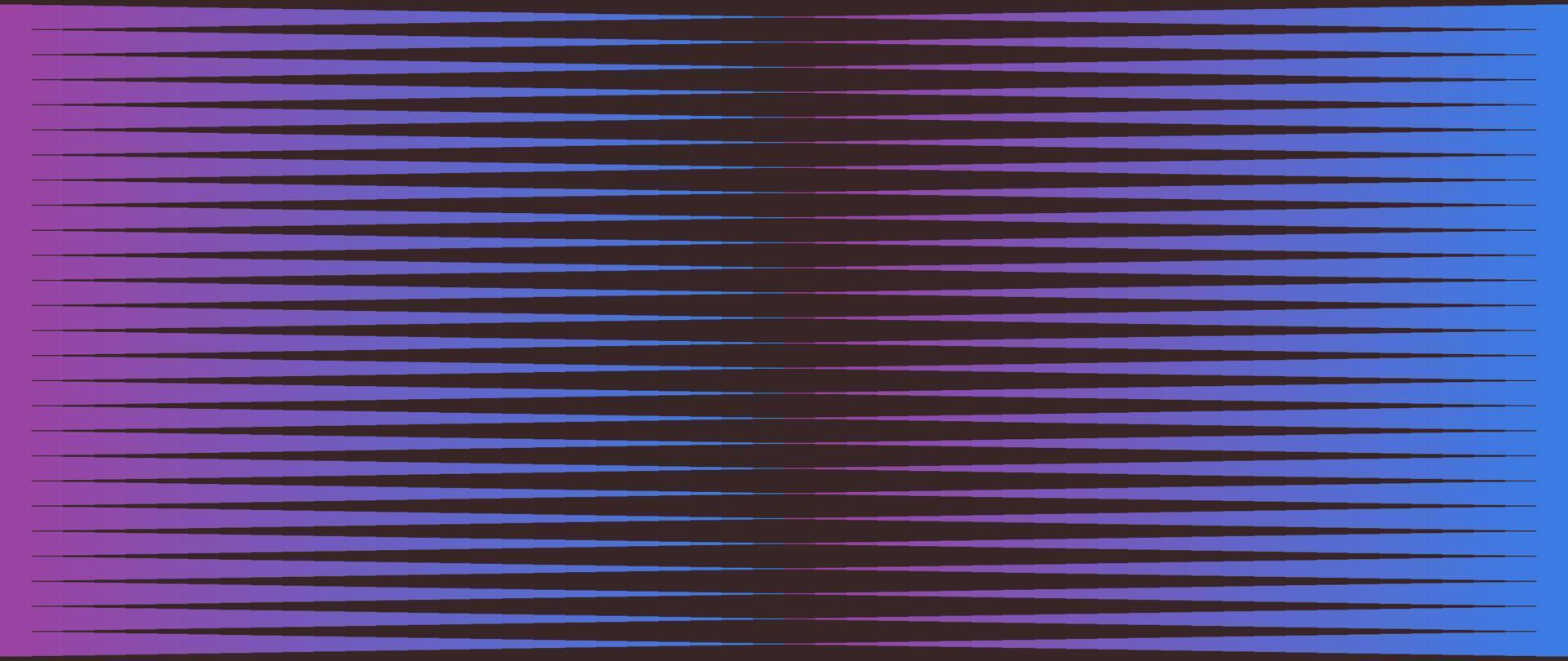Striped purple and blue gradient pattern on dark background and optical illusion flat vector illustration.
