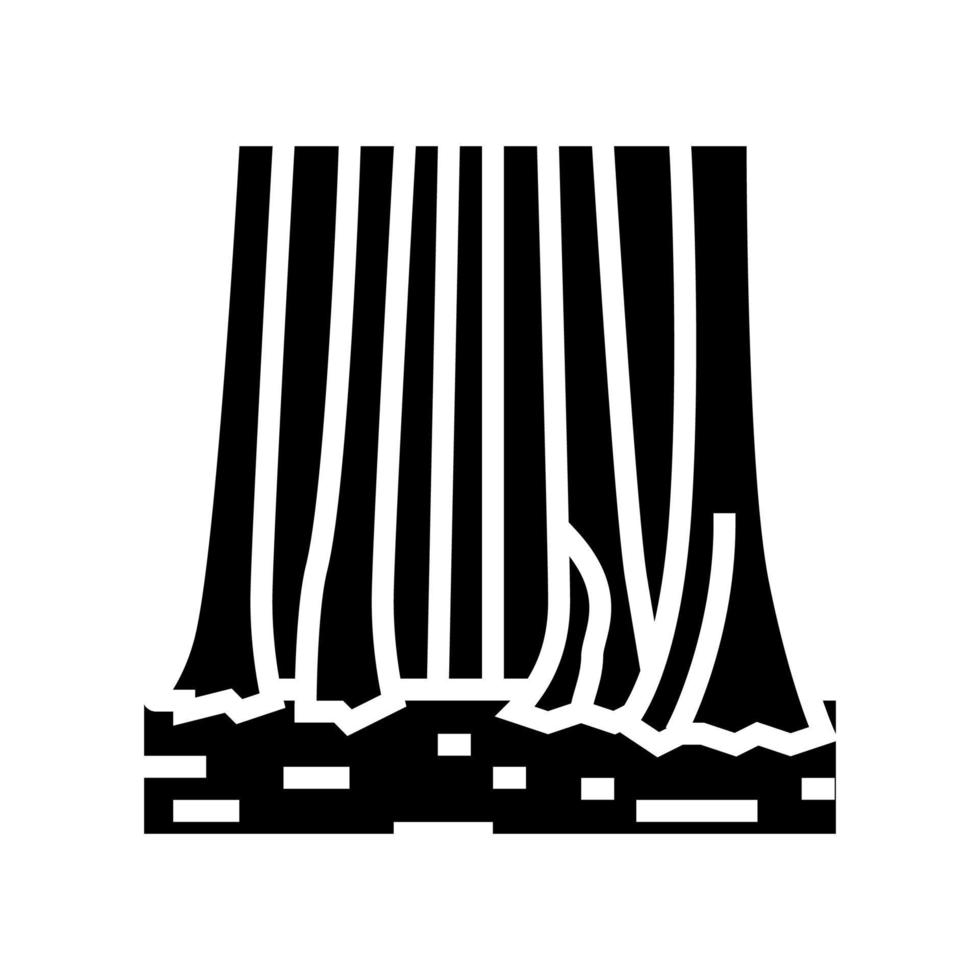 ilustración de vector de icono de glifo de parque nacional de sequoia