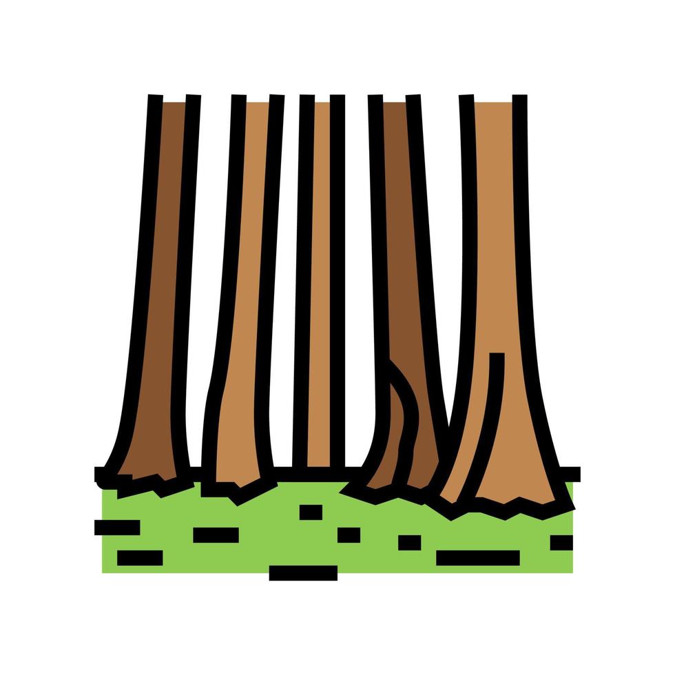 ilustración de vector de icono de color del parque nacional sequoia