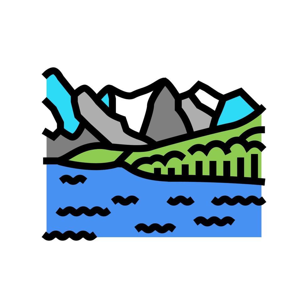 banff national park color icon vector illustration