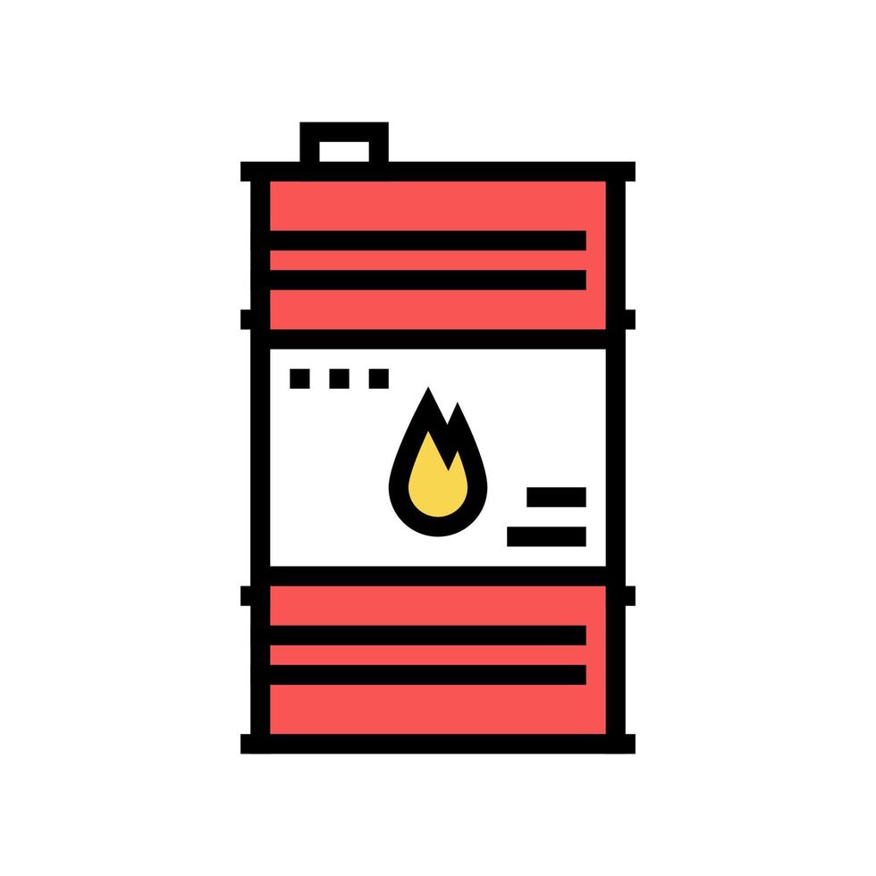 fuel barrel color icon vector flat illustration