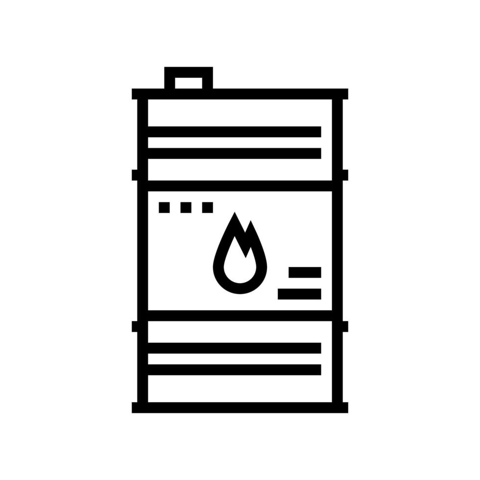 fuel barrel line icon vector black illustration