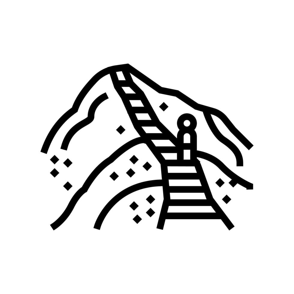 haiku stairs line icon vector illustration