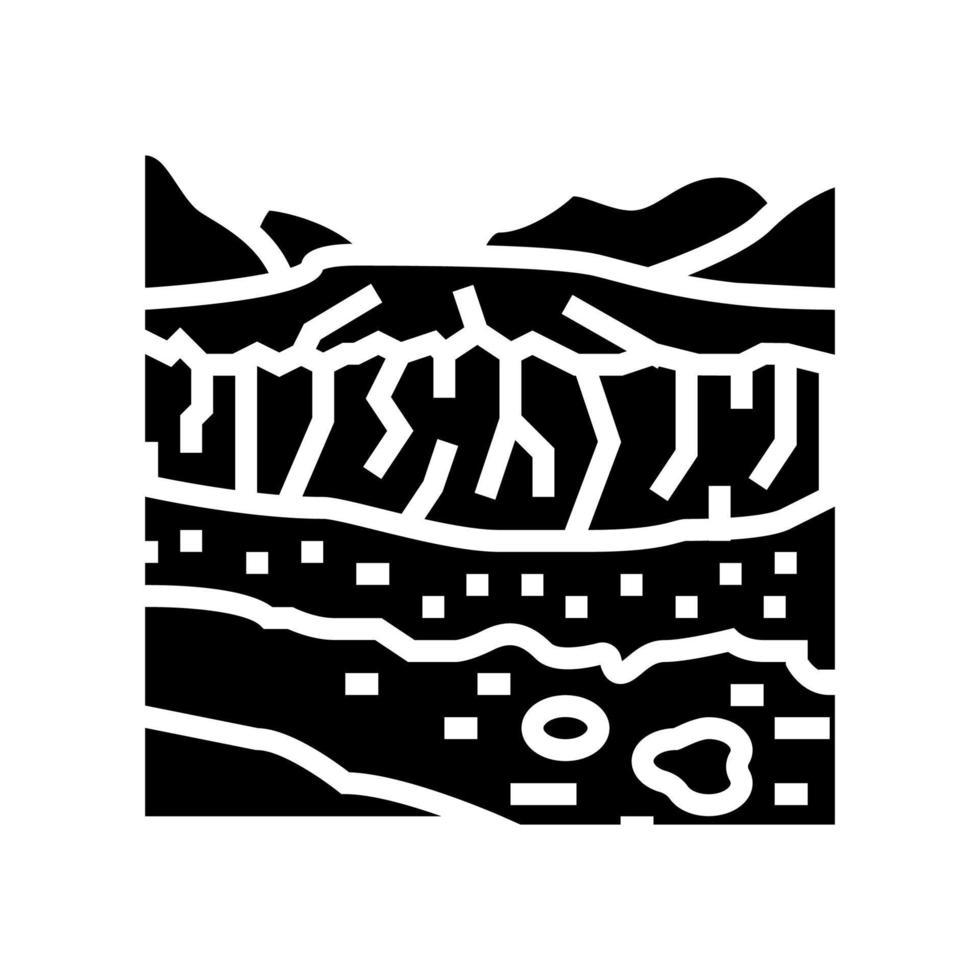 ilustración de vector de icono de glifo de cataratas de iguazú