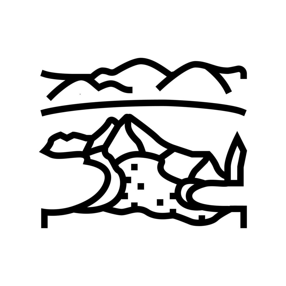 ilustración de vector de icono de línea de islas galápagos