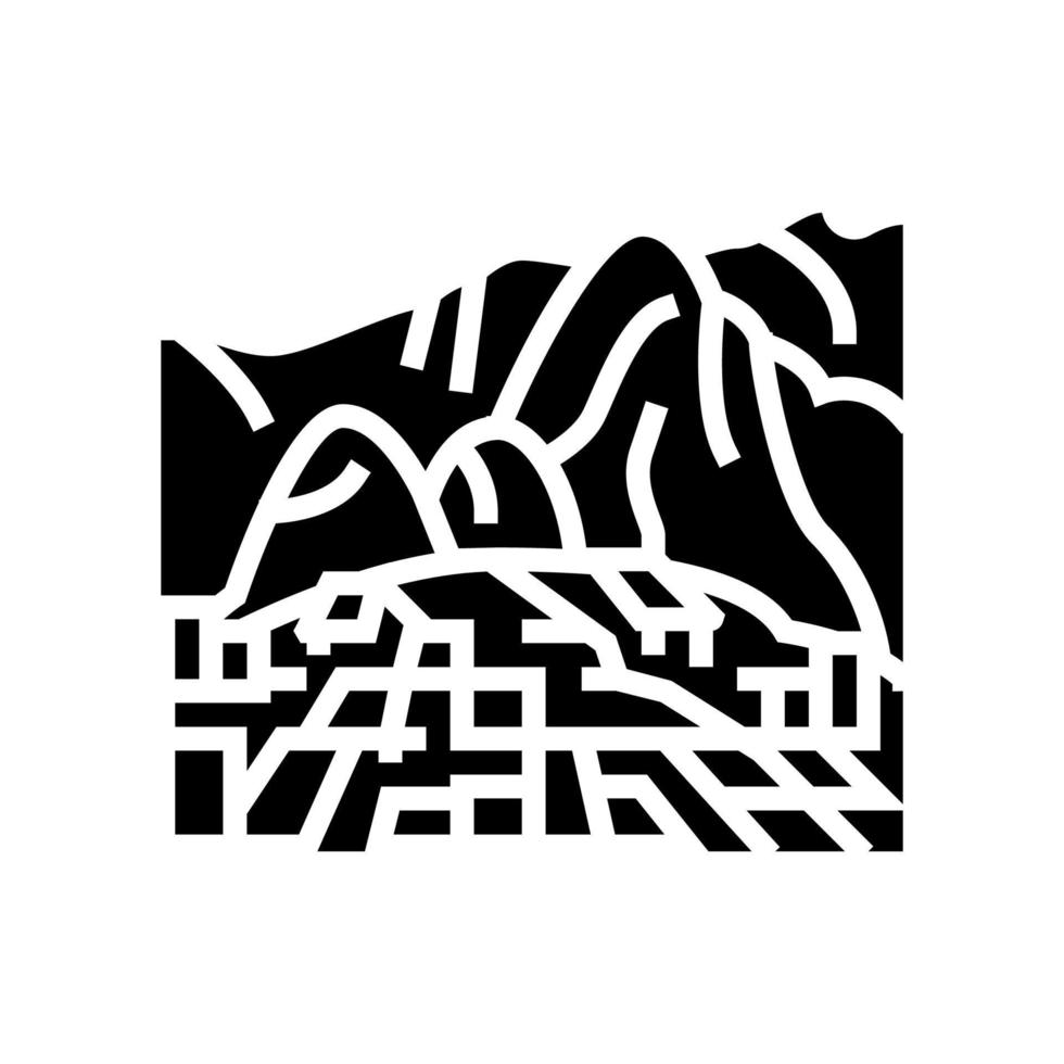 machu picchu glyph icon vector illustration