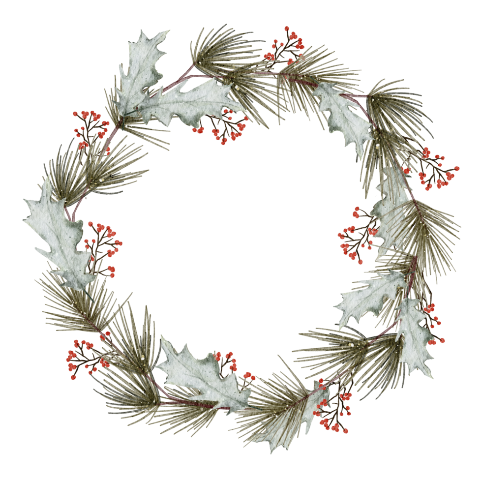 Christmas wreath watercolor png