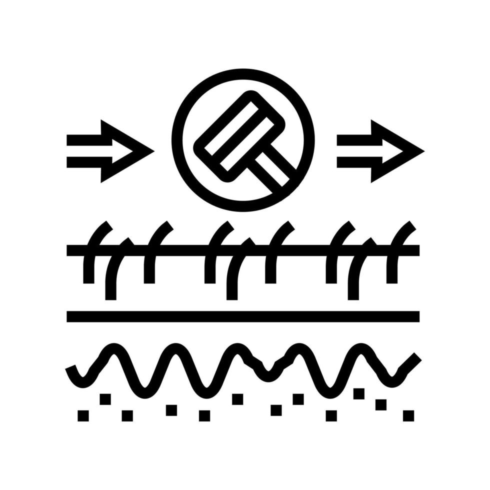 shaving direction of blazer line icon vector illustration