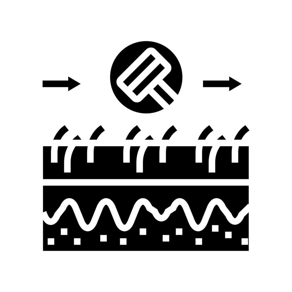 shaving direction of blazer glyph icon vector illustration